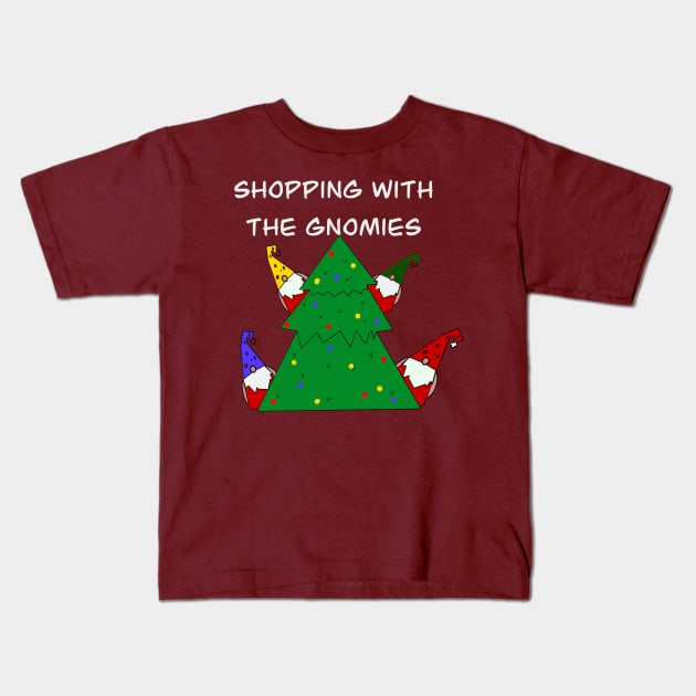 Gnome and the Christmas tree Kids T-Shirt by Stephanie Kennedy 